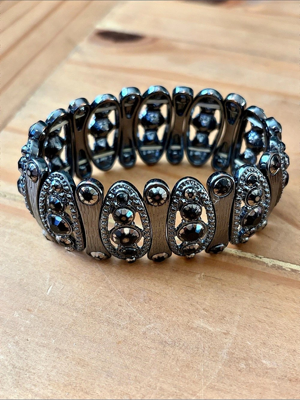 Statement Black & Silver Bracelet Like New